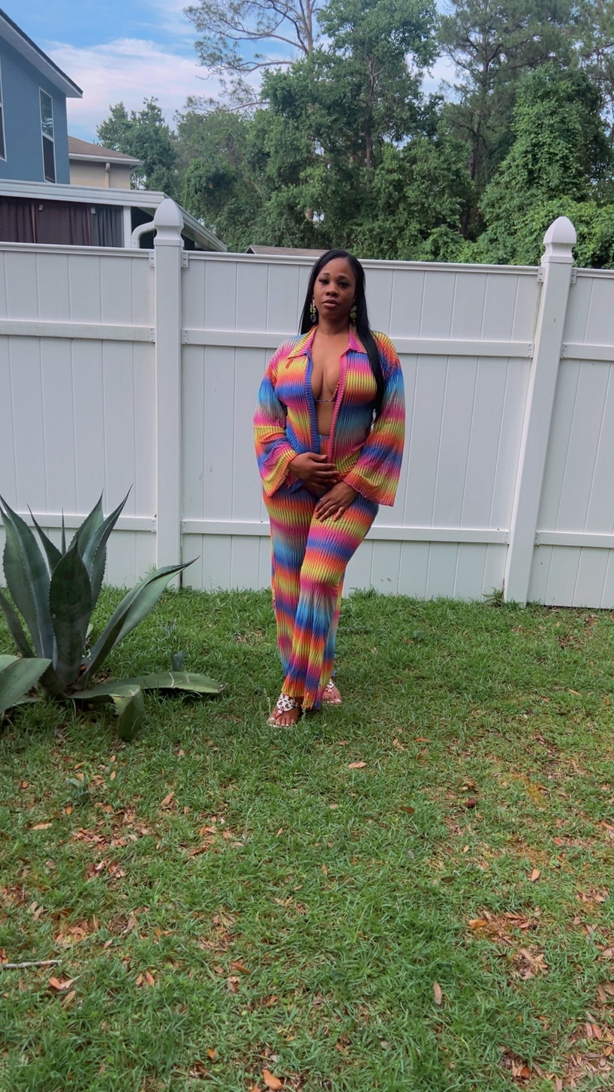 “3PC PALMS RETREAT” PANT SET
