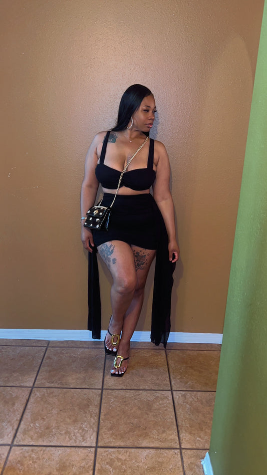 “FLATTER ME OFF”SKIRT SET